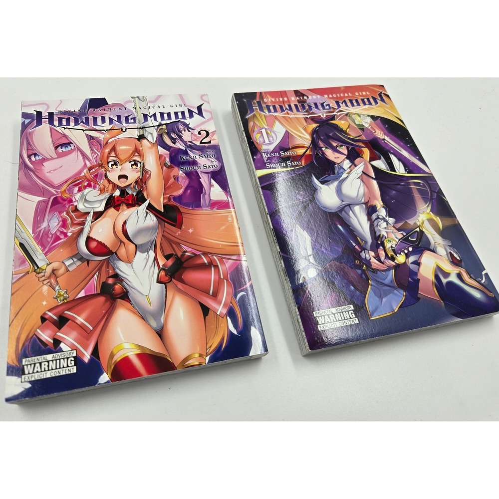 Howling Moon Manga Vol 1-2 Divine Raiment Magical Girl Kenji Saito Shouji Sato